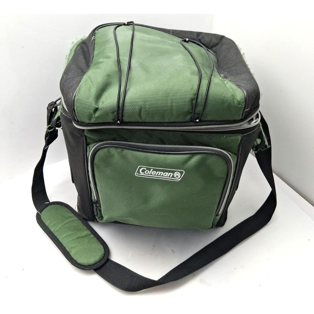Coleman Chiller 9 Can Soft Cooler Green Insulated Lunch Bag Camping Travel